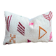 Handmade cushion cover in Berber wool: Moroccan Kilim cushion.
