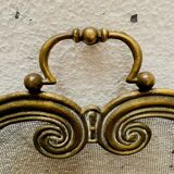 Spark screen has four sheets in brass and braided mesh XX century