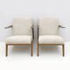 Paire de fauteuils Bouclete italiens de style moderne du milieu du XXe siècle, années 1970