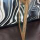 Small vintage mirror in gilded wood, bevelled glass with chain.