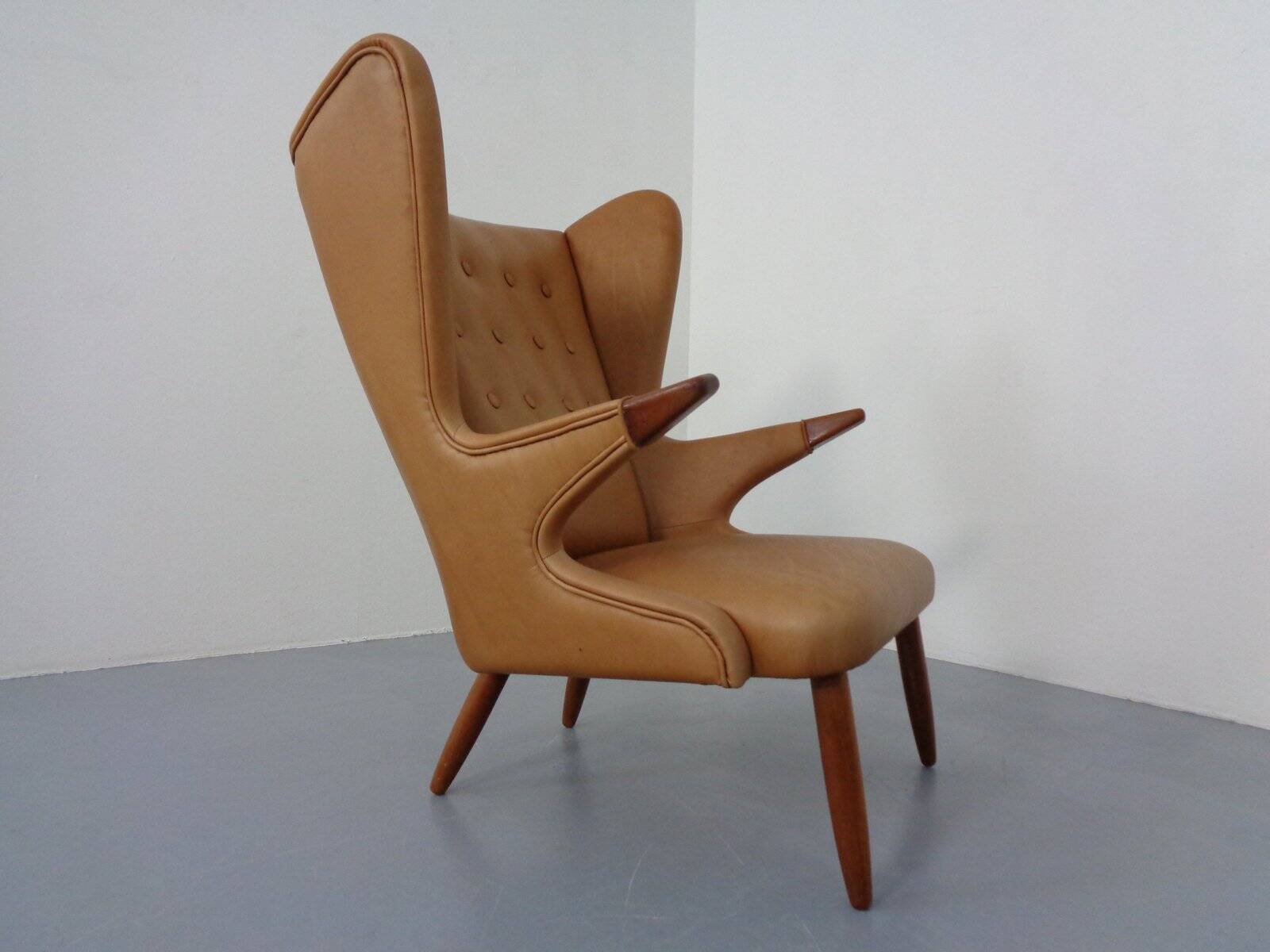 Teak and leather armchair by Svend Skipper for Skippers Møbler, Denmark, 1960s