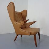 Teak and leather armchair by Svend Skipper for Skippers Møbler, Denmark, 1960s