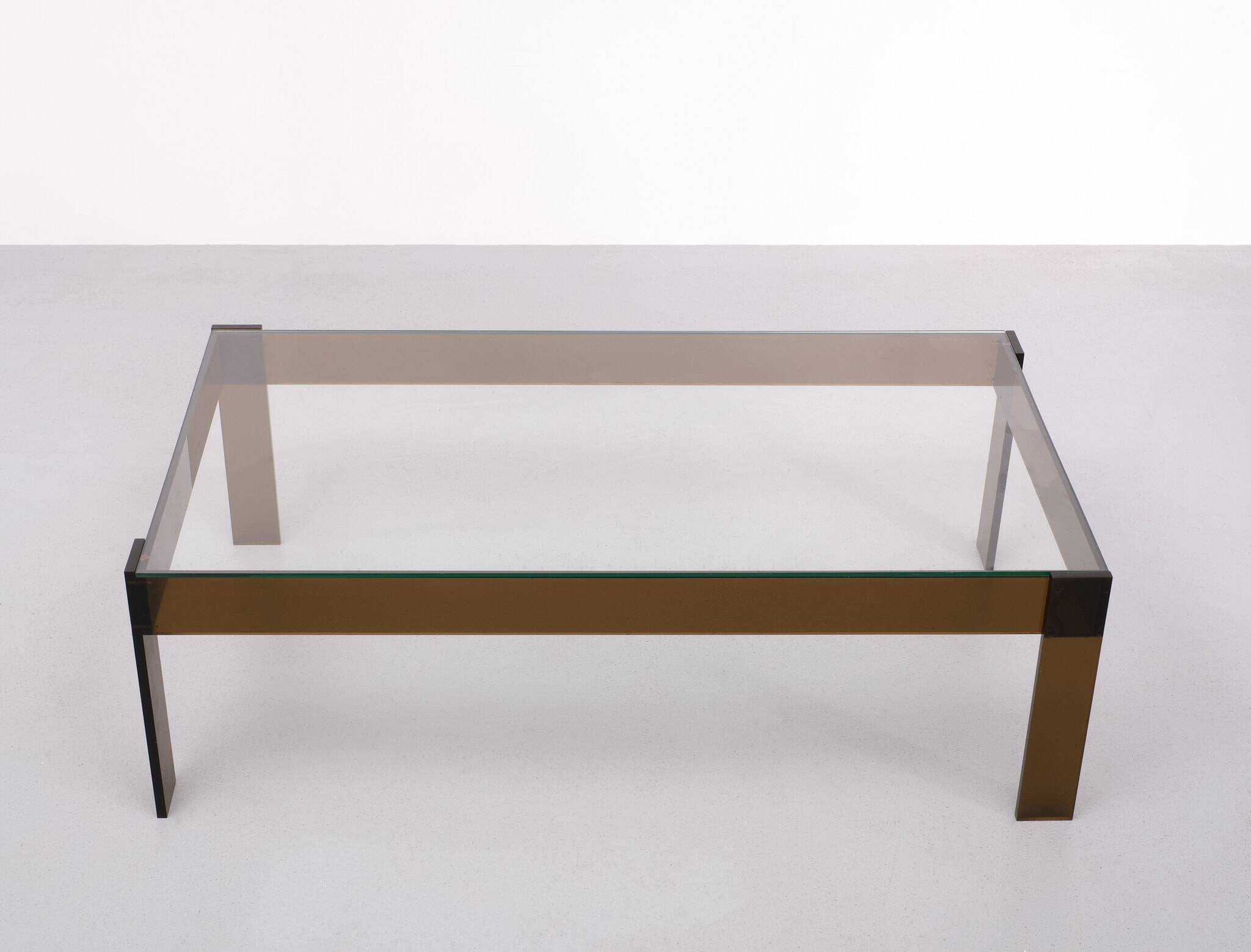 Smoked Lucite coffee table Space Ace France 1970s