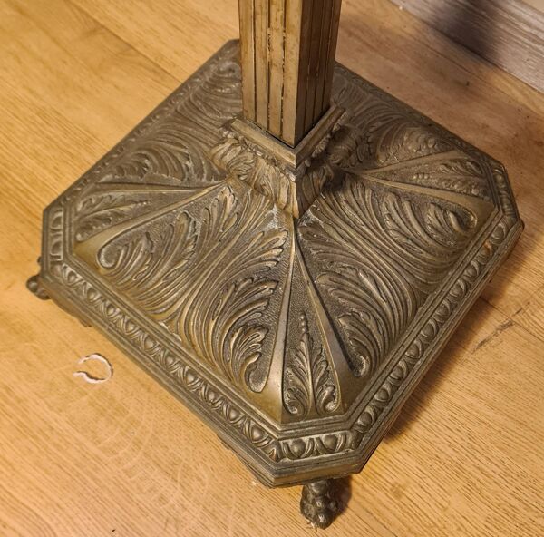 porte manteau sur pied bronze et laiton art deco 195x30 10kg  tres beau et