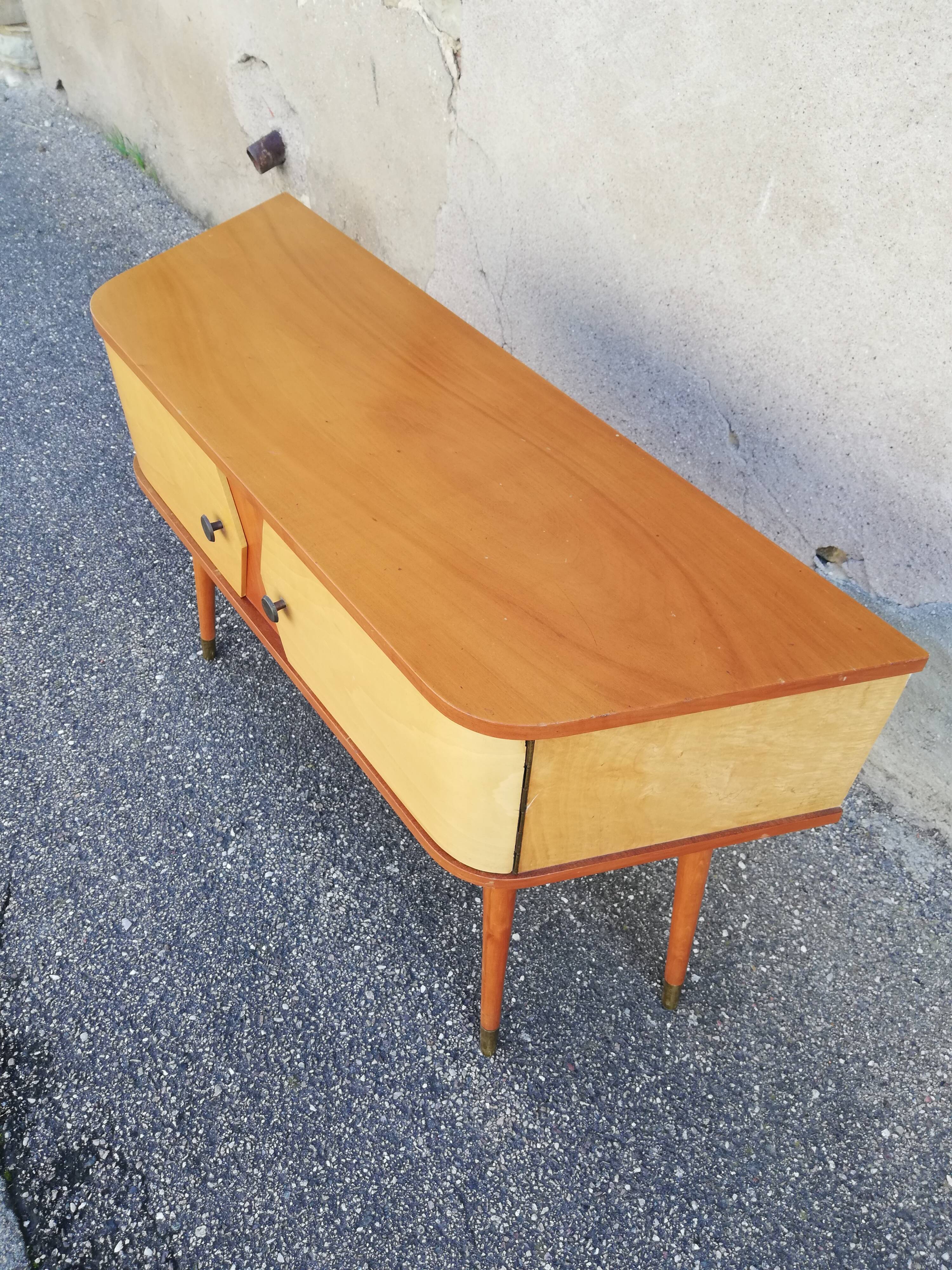 Commode vintage pieds compas