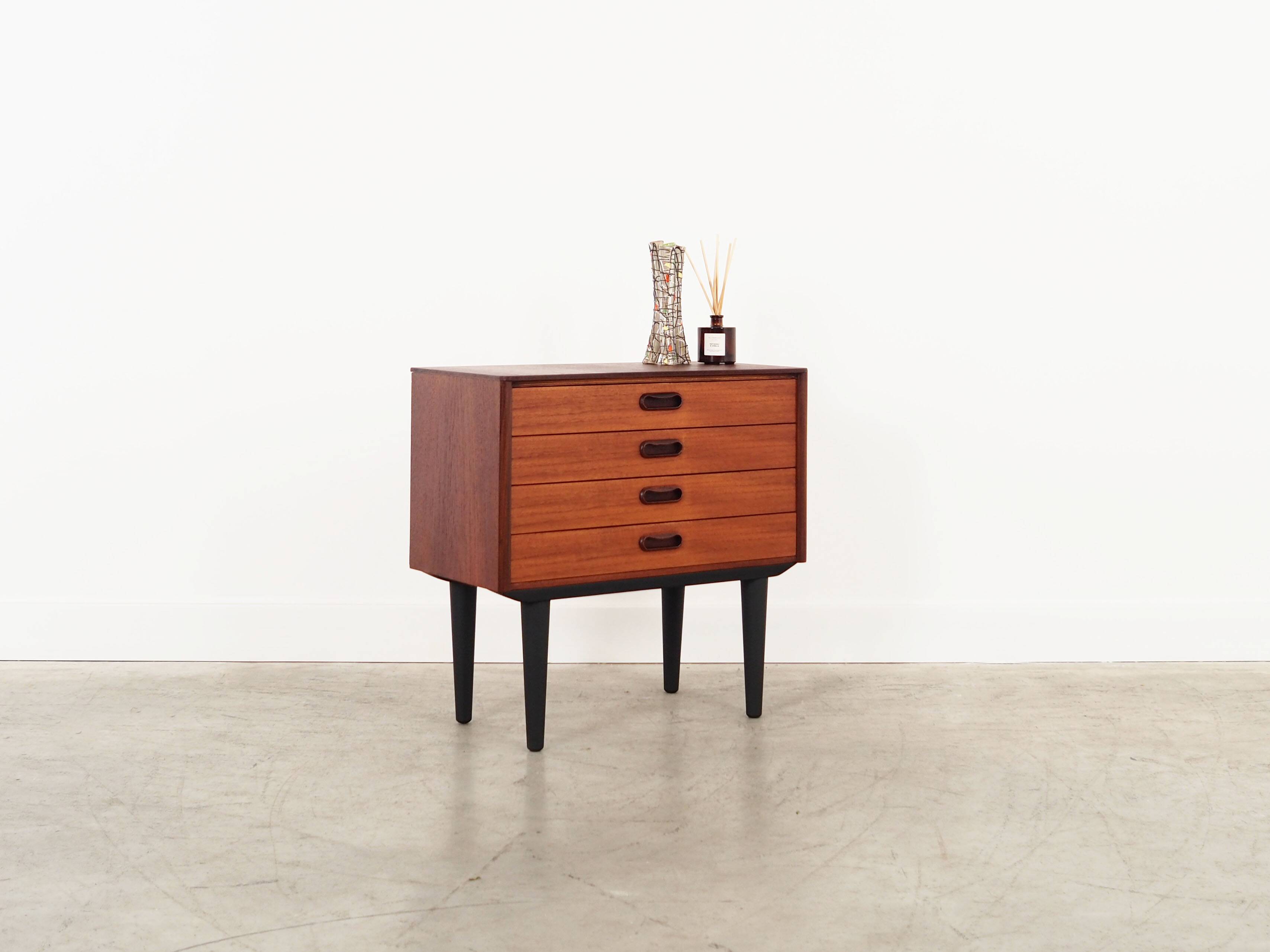 Teak chest of drawers, Danish design, 1960s, manufacture: Denmark