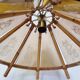 Vintage Bamboo Pendant Lamp With Decorative Glass From The 70s