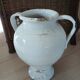 White glazed stoneware jar / pottery