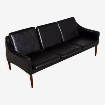 Sofa 3 seater Hans Olsen model 800/3 Black leather