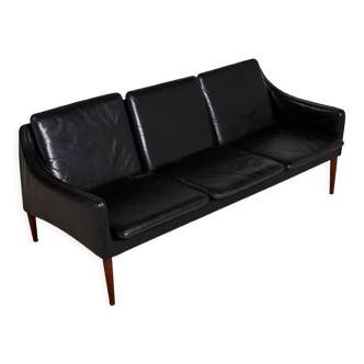 Sofa 3 seater Hans Olsen model 800/3 Black leather