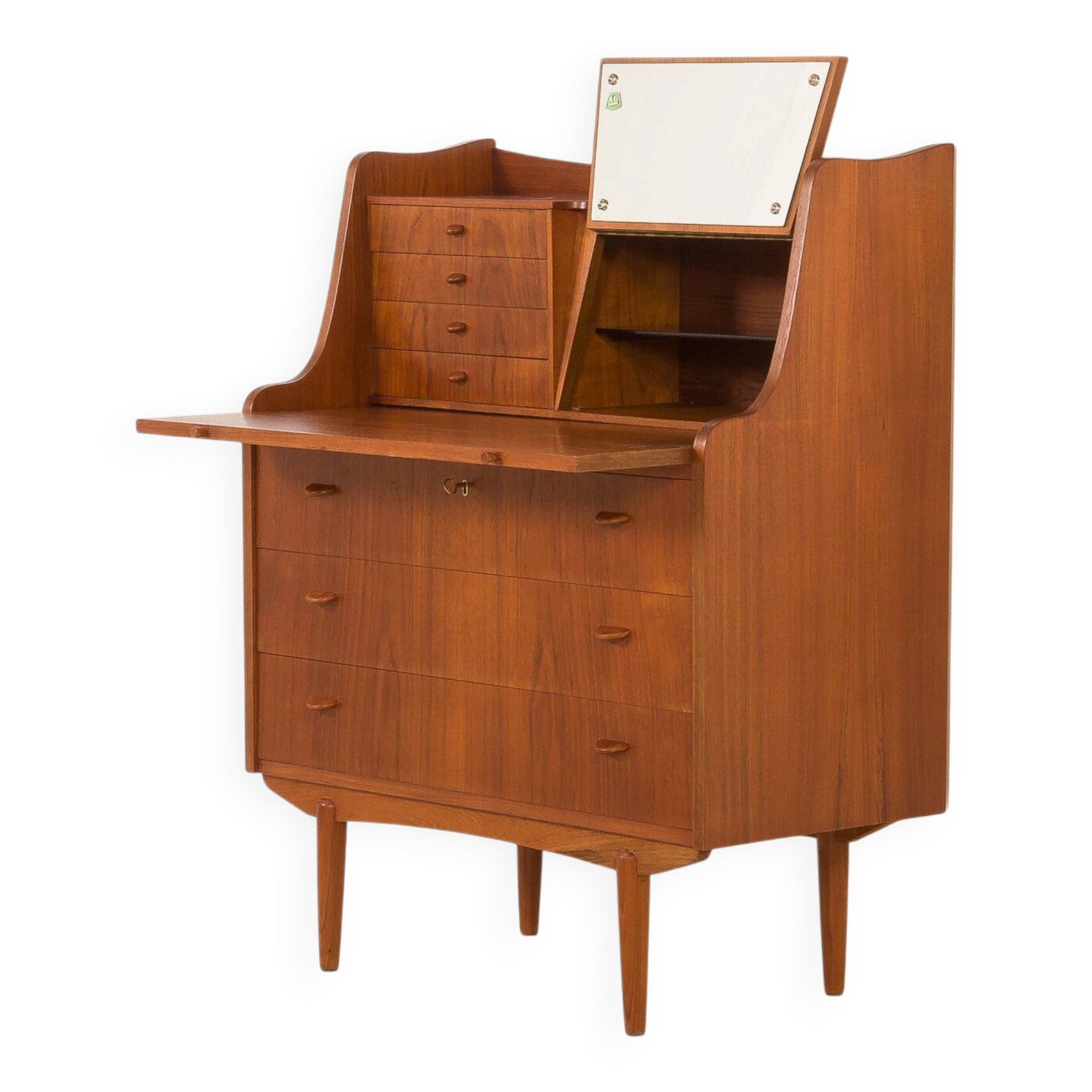 Danish teak secretaire with a hidden vanity by Storgaard Nielsens MBF, 1960