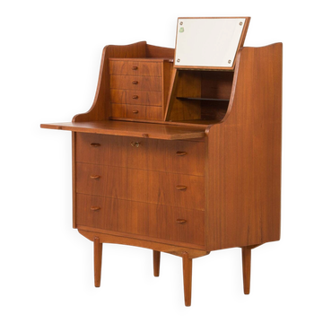 Danish teak secretaire with a hidden vanity by Storgaard Nielsens MBF, 1960