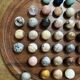 Solitaire game in Rosewood wood and 38 semi-precious stones