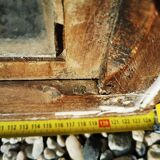 Antique oak impost with religious motifs