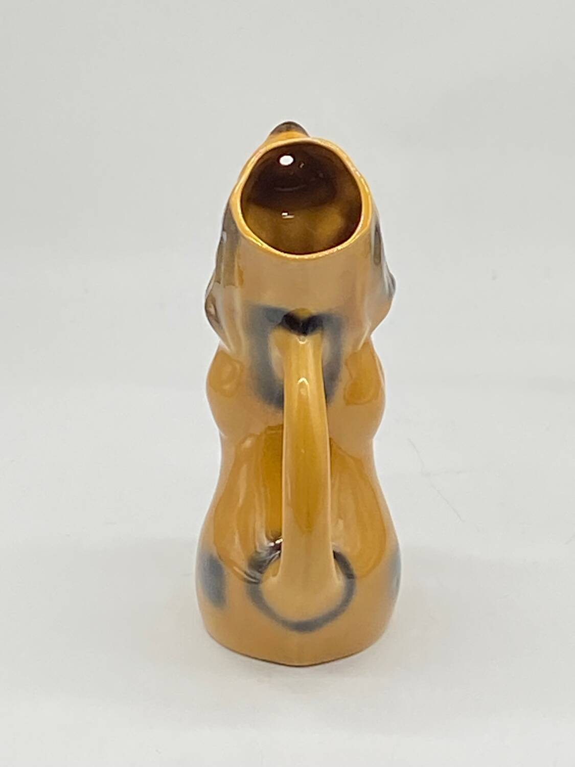 Pitcher / jug Dog / ceramic dachshund / slip / vintage