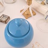 Ceramic pot / Sugar bowl / Blue sweet jar