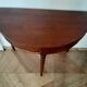 Console / Round half-moon table - 5 feet - Louis XVI style - mahogany color - Extendable