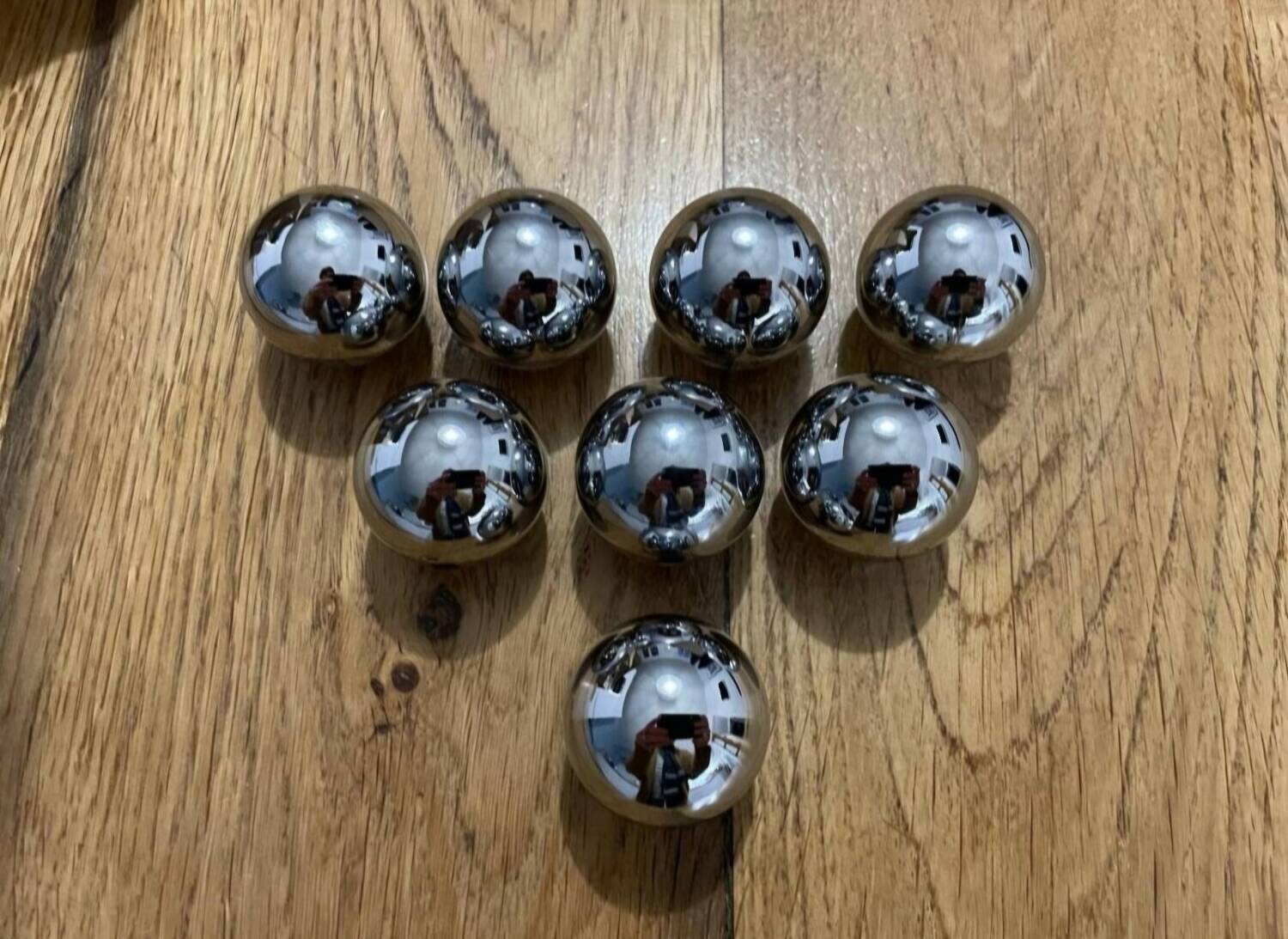 8 chrome brass furniture knobs