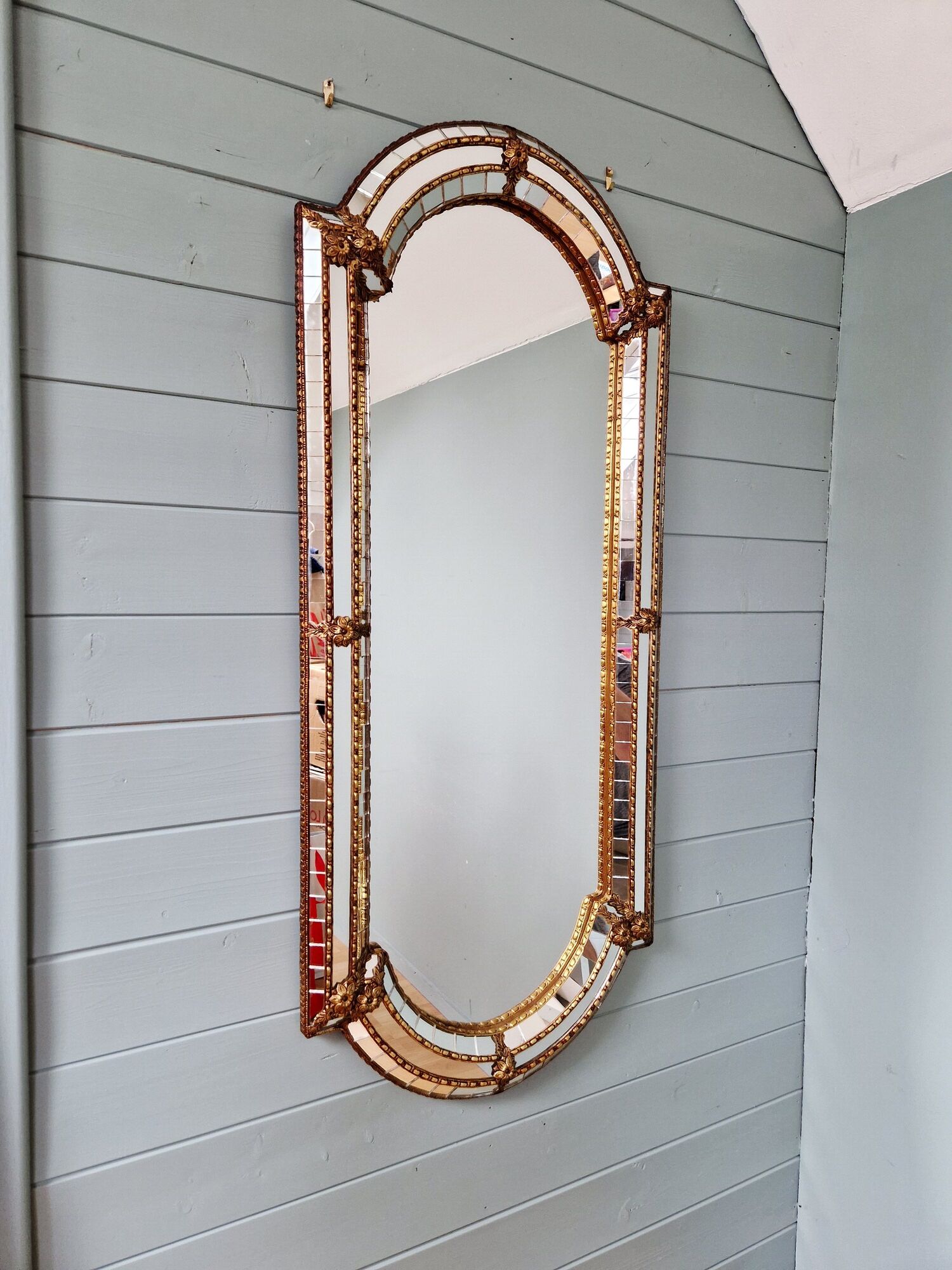 Large Venetian mirror with shutters, 1970-80