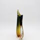 Murano Vase Flavio Poli Seguso Sommerso Green Amber Design 1950s