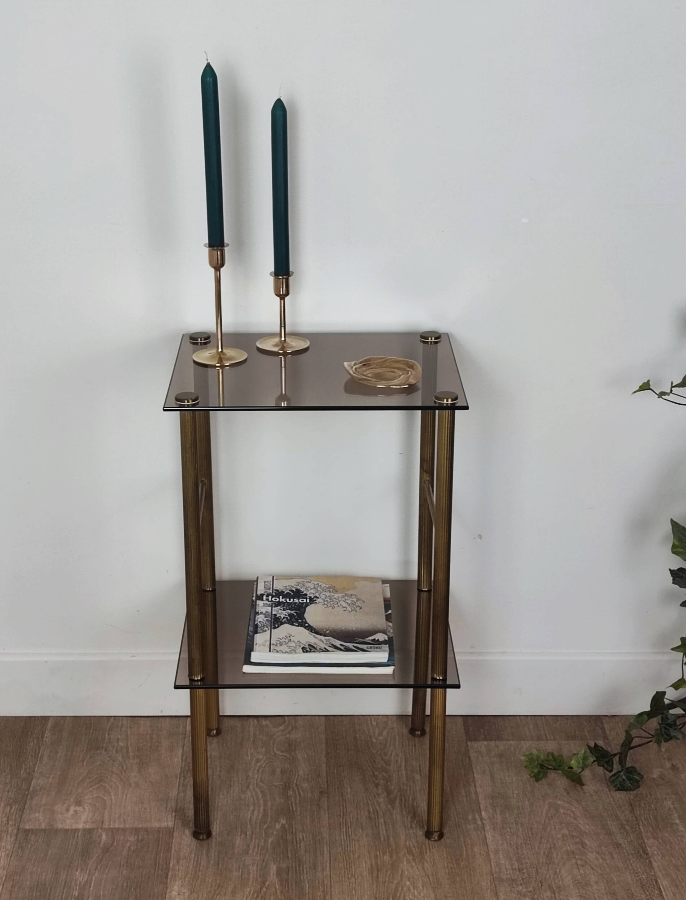 Brass side table/end table
