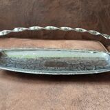 Large rectangular original silver metal dish