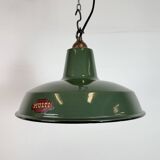 Industrial Green Enamel Factory Pendant Lamp from Multi Electrical Co,1960s