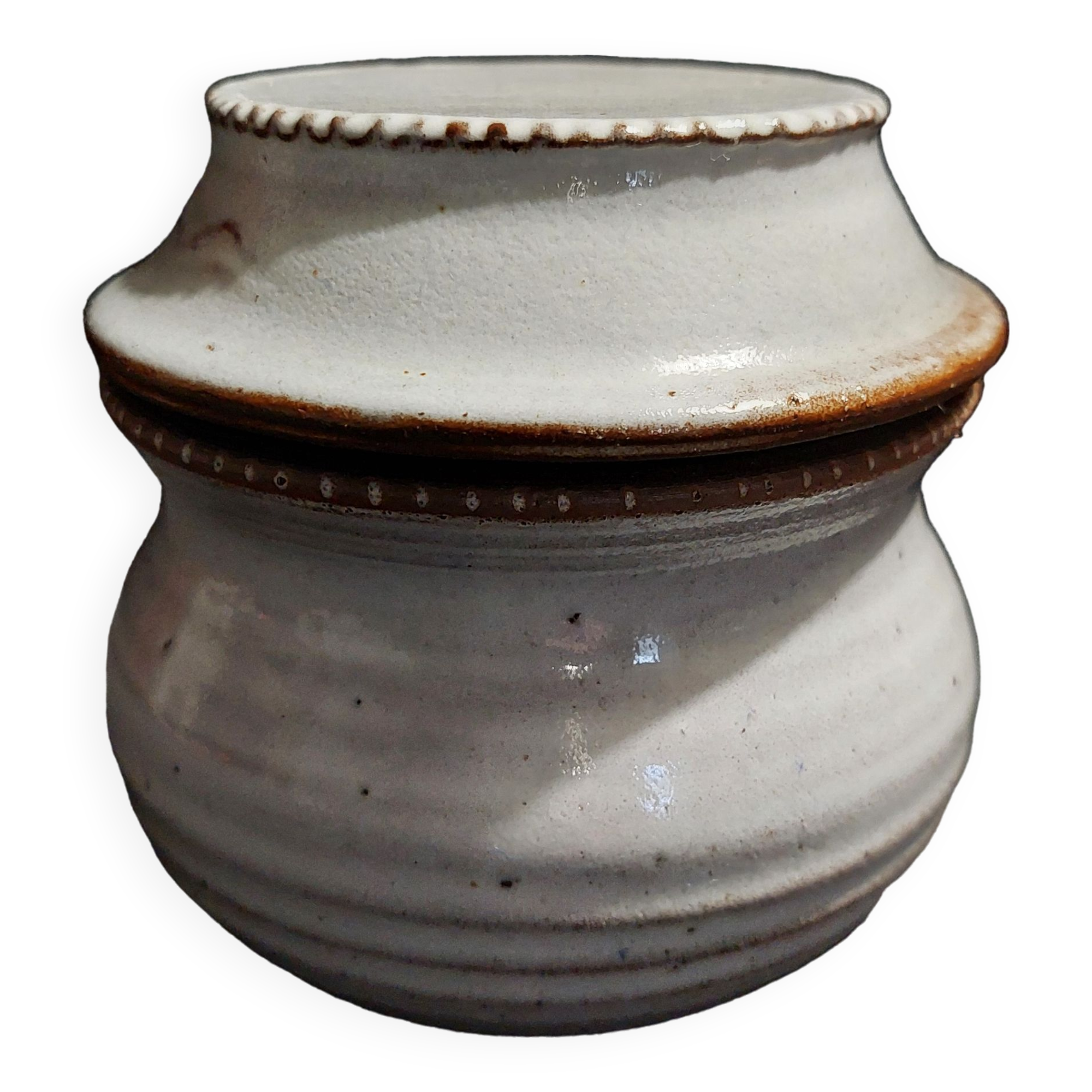 Beurrier à eau vintage en grès
