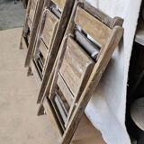 Set of 6 folding teak cinema chairs