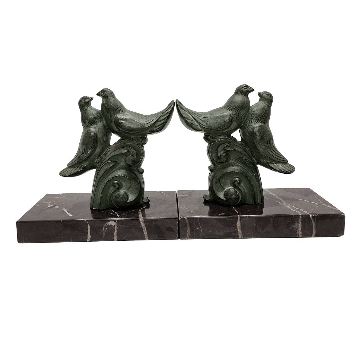 Vintage French Bookends With Doves, 1950s
