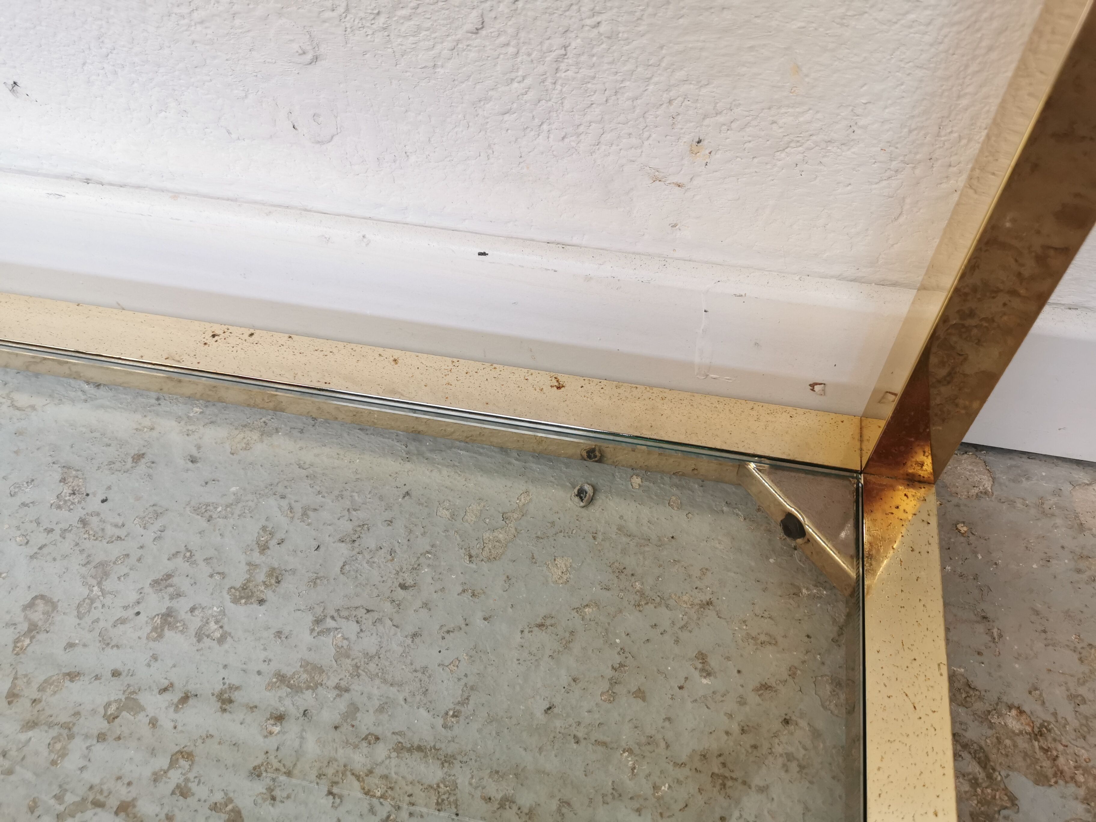 Shelf vintage brass gilded design 1970