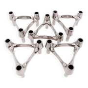 Lot of 5 modular candle holders BMF NAGEL 1970