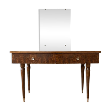 Coiffeuse vintage années 50 en formica et bois