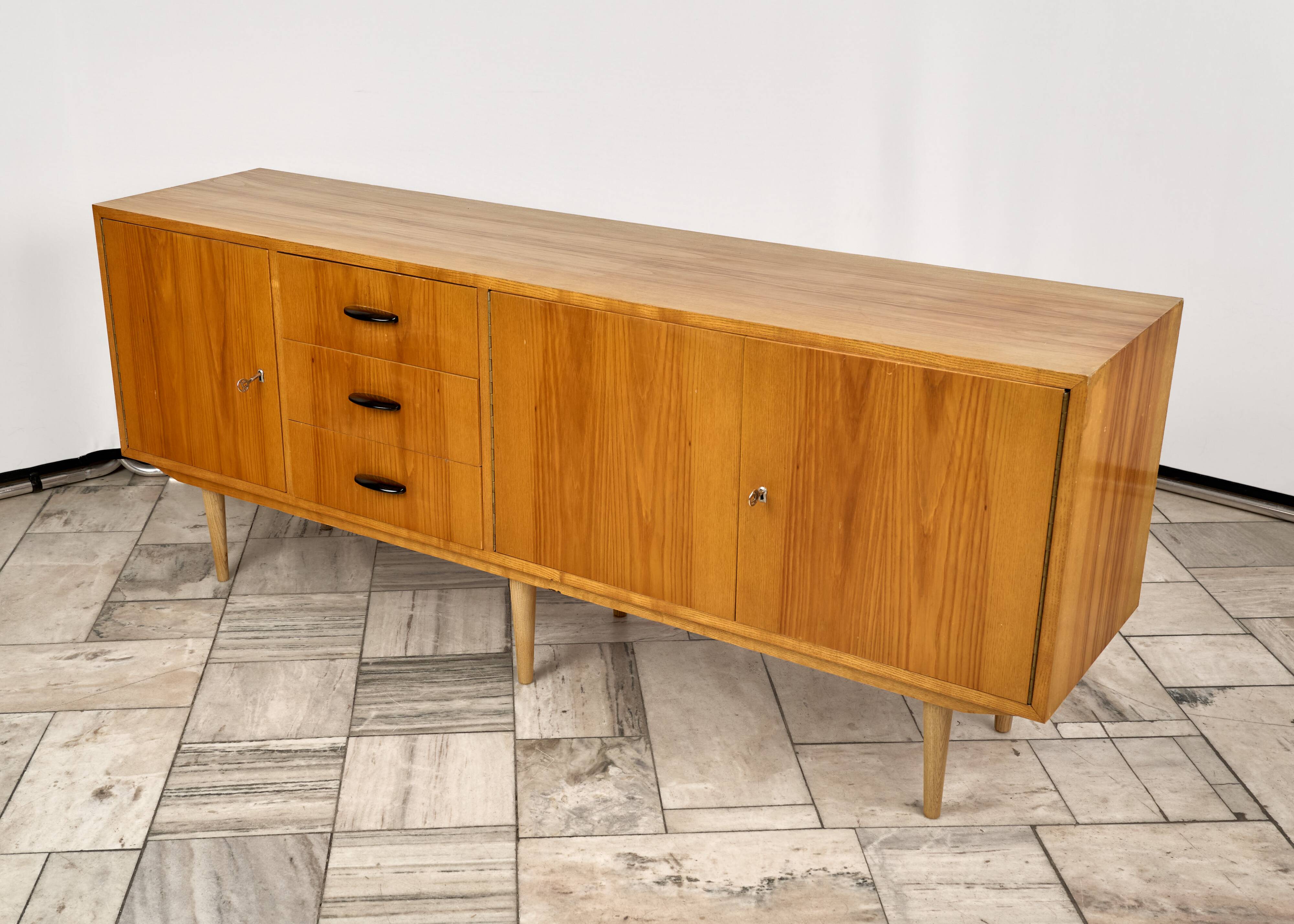 Vintage Long Sideboard, 1960s, Czechoslovakia