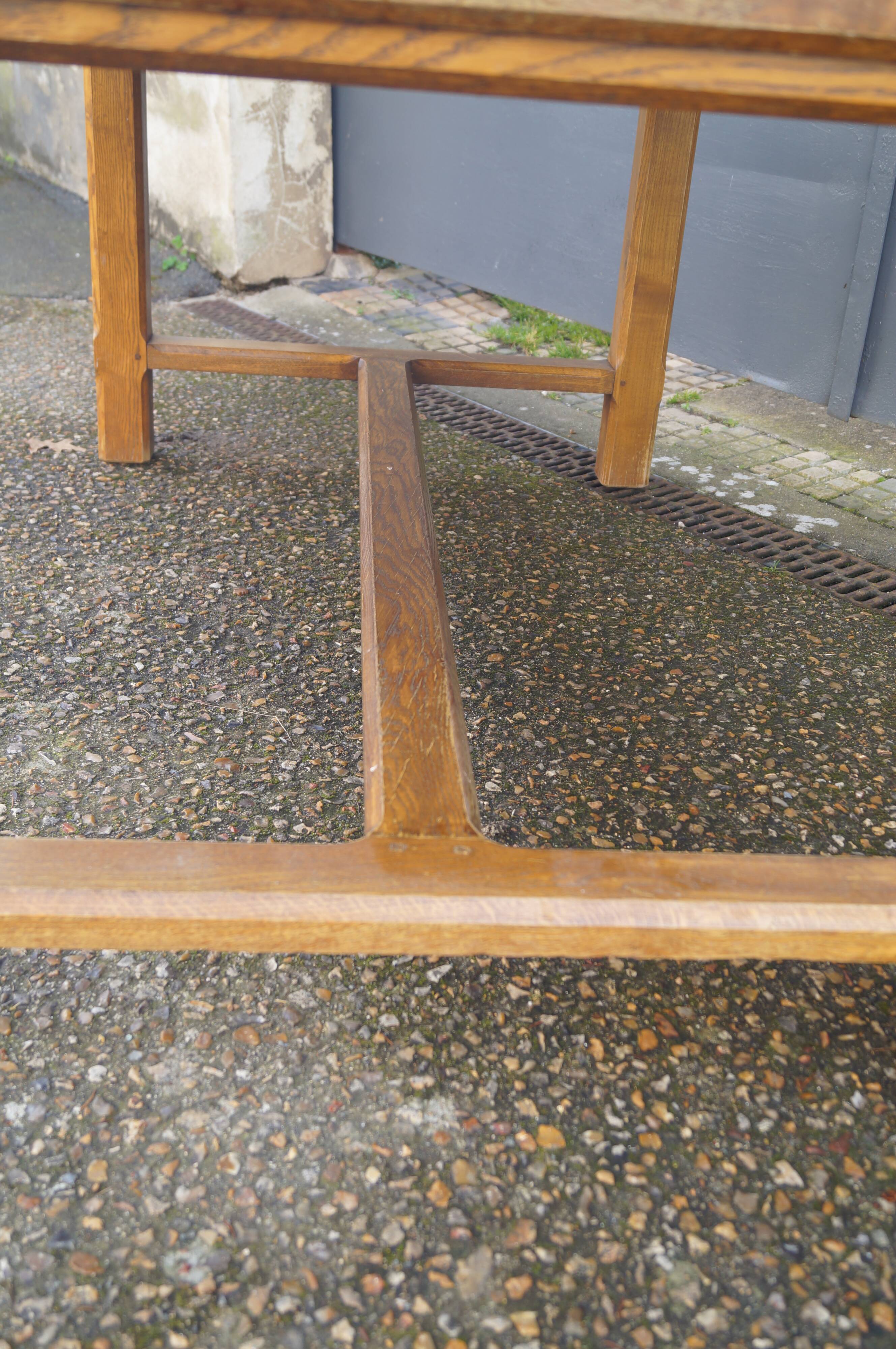 Oak drawer farmhouse table