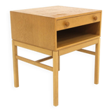 "Casino" oak bedside table, Engström & Myrstran, Sweden, 1960s