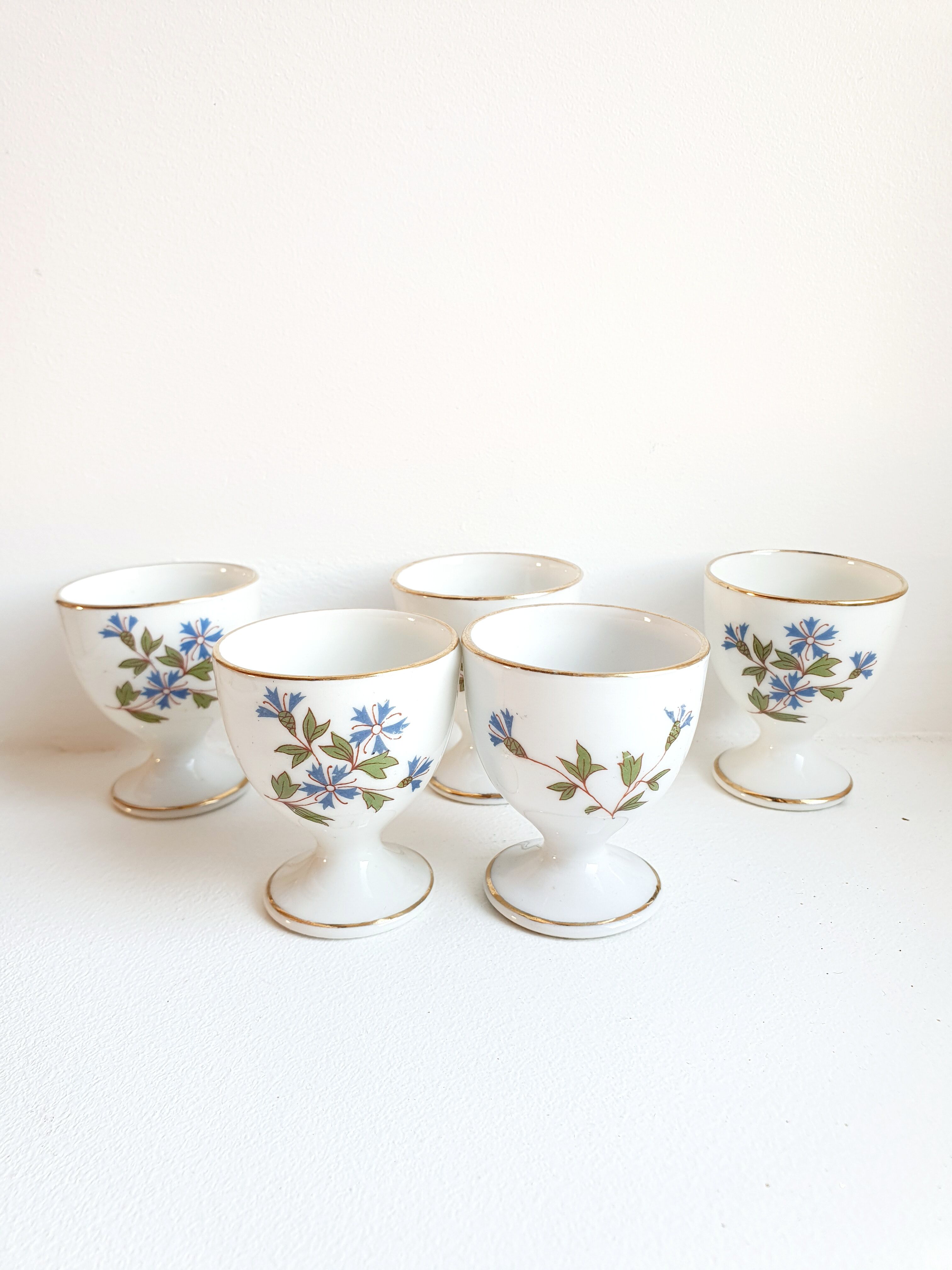 5 blueberry shells in Limoges porcelain