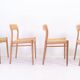 4 chairs by Niels Otto Moller, model 75 for J.L. Mollers Mobelfabrik