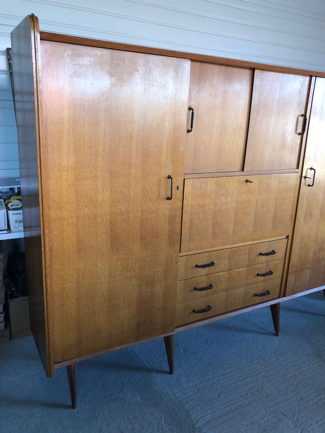 Vintage wardrobe from the 50s, produced by SAM furniture “half-century”
