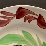 6 plates in earthenware rooster Terre de Fer Choisy Le Roy, 20th century
