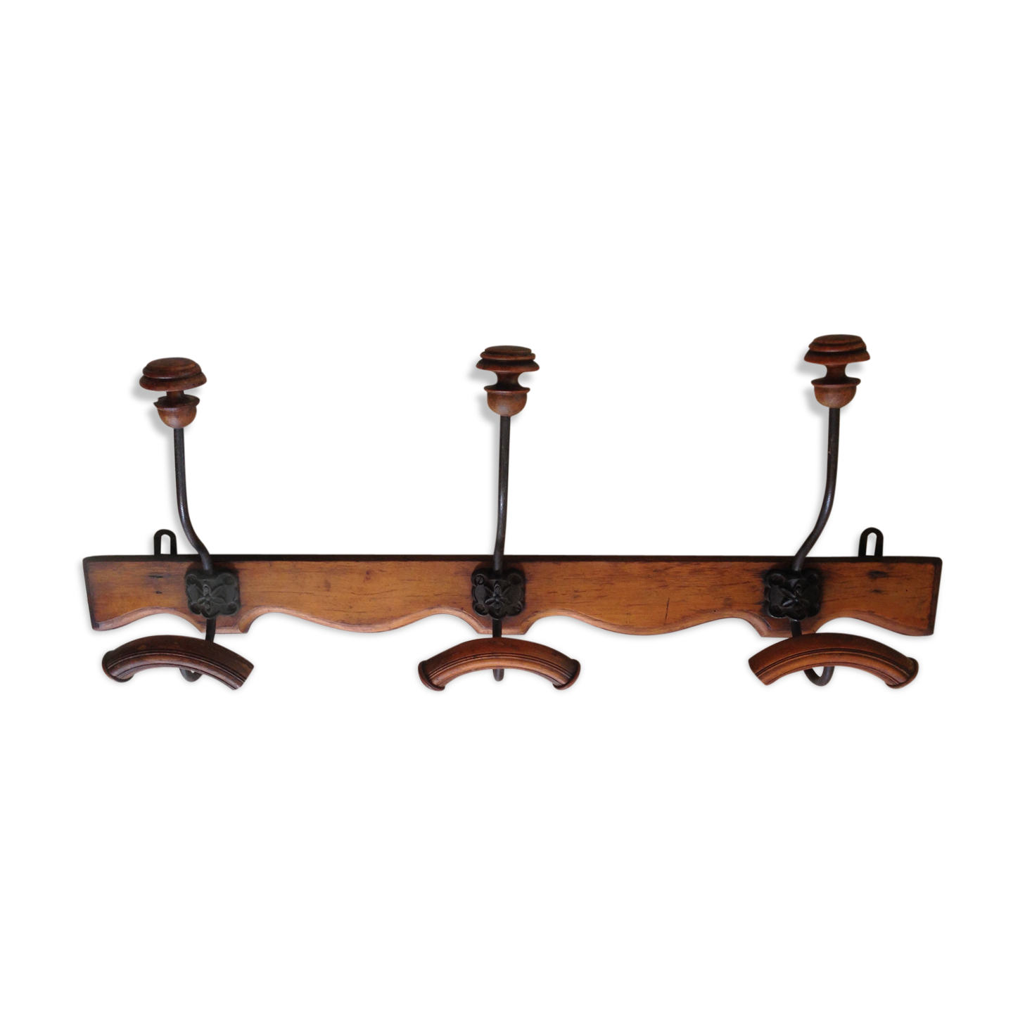Coat rack turned wood