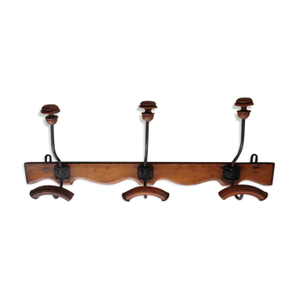 Coat rack turned wood