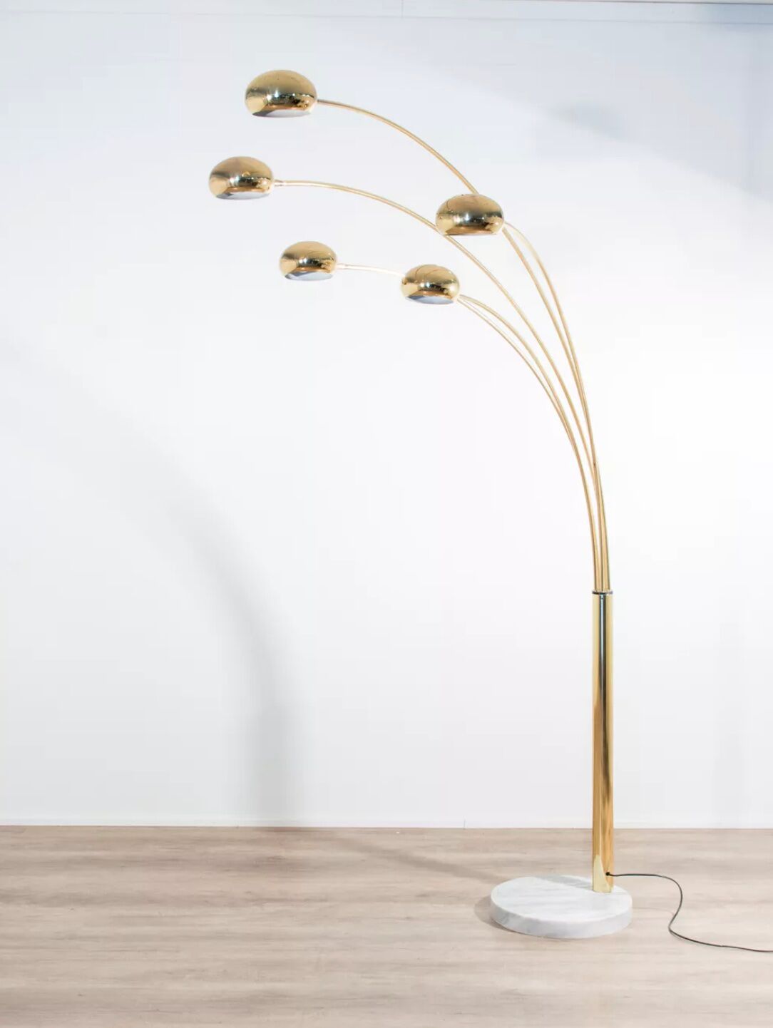 Italian 5-arm mid-century floor lamp