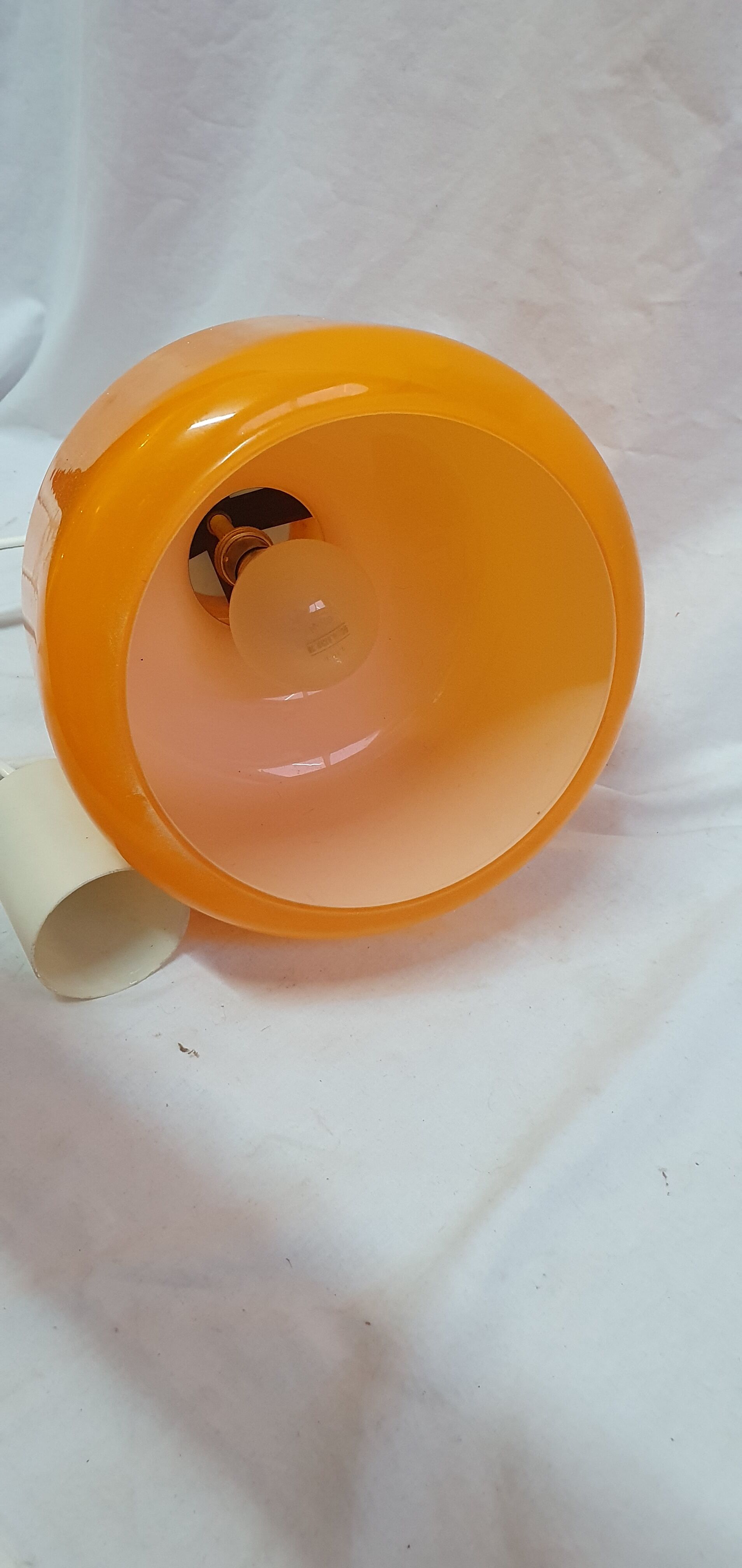 Orange opaline hanging 1970