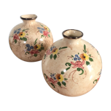 Set of 2 Jérôme Massier Vallauris ball vases / Handwritten signature
