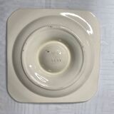 Old square plate longchamp XXth ceramic egg display