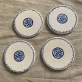 4 Rouen 1932 model bottle coasters in earthenware