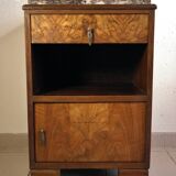 Art Deco walnut bedside table