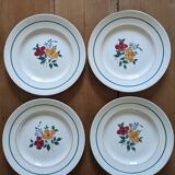 4 assiettes plates Mariette St Amand