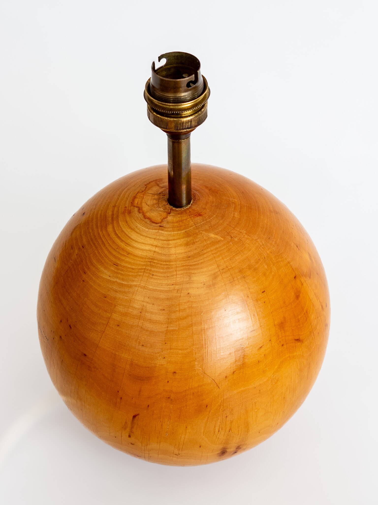 Ornamental lamp base made of elm wood, Italy 1960s.